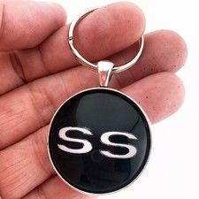 Vintage Chevrolet Super Sport Camaro SS Chevy Emblem Badge Reproduction Keychain