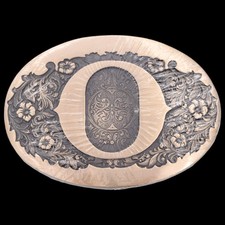Letter O Initial Name Solid Brass Award Design Medals Vintage Belt Buckle