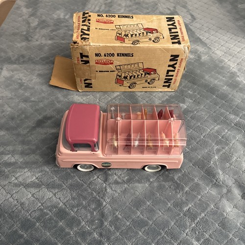 Vtg Nylint Ford Nylint Dog Kennel Truck #6200 Pressed Steel Dogs & Original Box