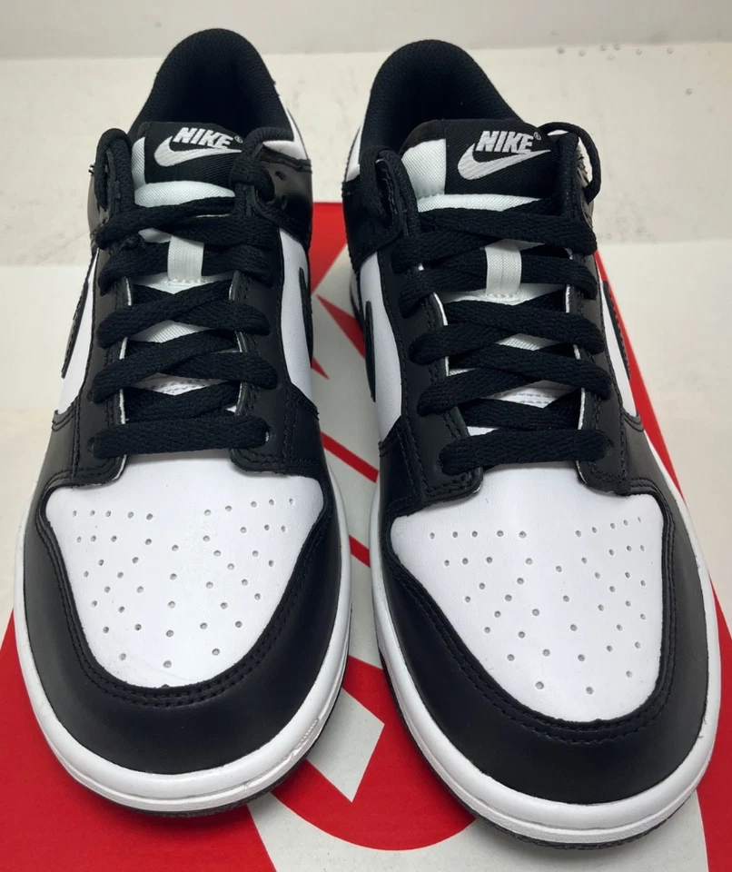 Nike Dunk Low (GS) New CW1590 100 White  Black Youth Sizes "Panda" FREE Shipping - Image 2 of 4