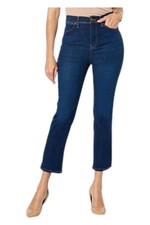 DG2 by Diane Gilman Coolmax Stretch Denim Essential Crop Jean Indigo