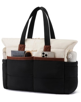 LOVEVOOK Puffer Laptop Bag for Women 17 Inch,Large Lightweight Work Bag Compu...