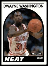 1989-90 Hoops Dwayne Washington Miami Heat #101