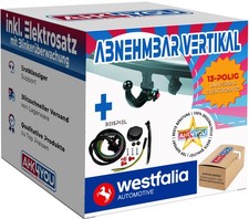 AHK WESTFALIA für Fiat Punto Fließheck 99-03 vert. abnehmbar + 13-pol ES ABE