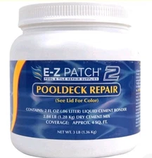 Pool Patch Repair Kit E-Z Patch 2 Concrete PoolDeck Sand Buff 3 Lbs Tile Deck