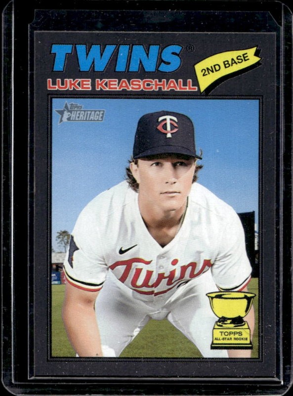 2026 Topps Heritage Luke Keaschall Dark Gray Border #116 Twins