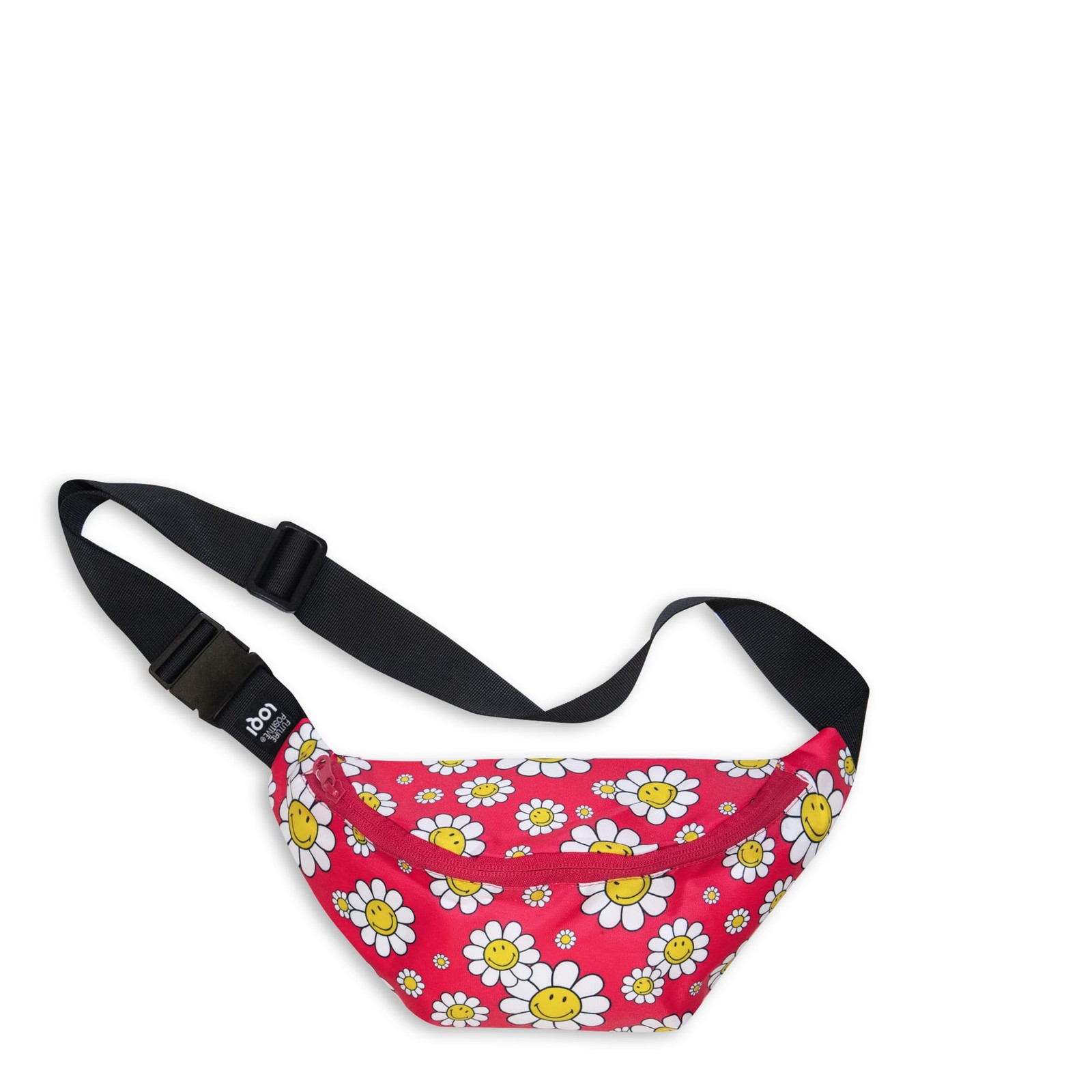Smiley Flowers Raspberry Recycled Bumbag, pink, Bumbag