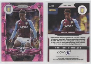 2021-22 Panini Prizm Premier League Pink Ice Prizm Jacob Ramsey #133 Rookie RC