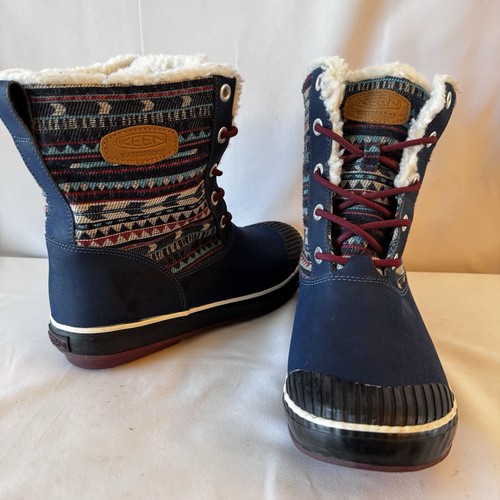 Keen ELSA Womens Boots Size 9.5 Waterproof Southwestern Lace-Up Sherpa 100 Gram - Picture 1 of 8
