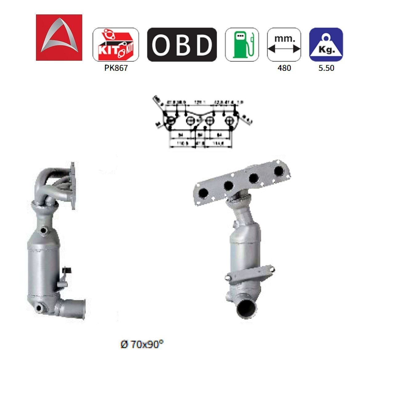 Catalyseur Citroën C3 Peugeot 207 résout voyant moteur allumé et pollution 1.4 1.6