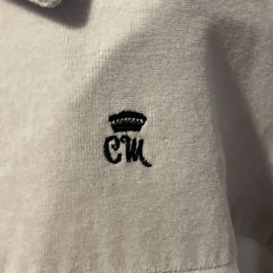 *Jaqueta Masculina Vintage Condessa Mara Velour Track Suit Branco Cinza Preto Grande - Imagem 2 de 4