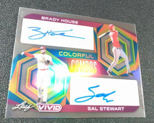 2022 Leaf Vivid RC Colorful Combos Dual Autos Brady House & Sal Stewart #d 36/40