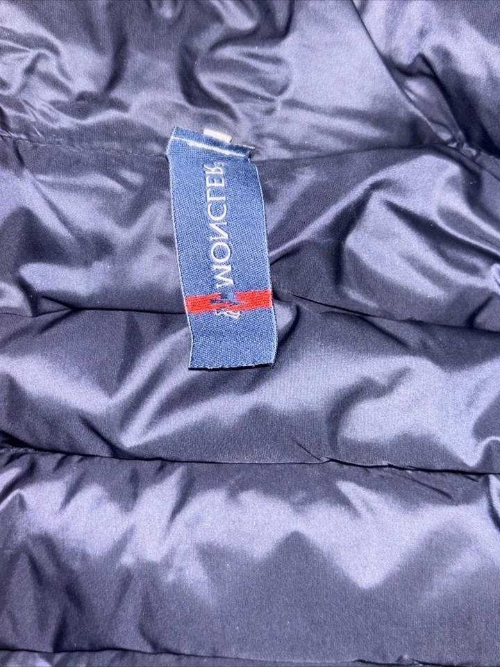 Женская куртка XS Whool Moncler с длинным рукавом на молнии карманы темно-синий, б/у - Изображение 3 из 4