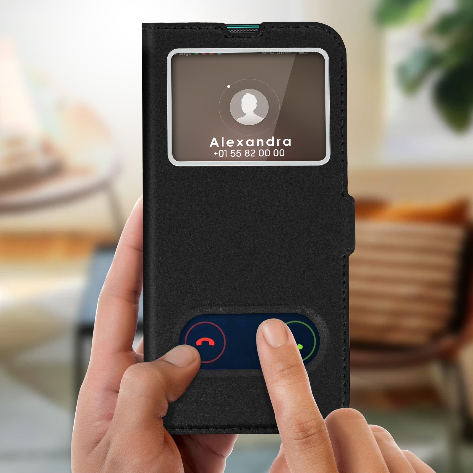 Coque Huawei P Smart Z avec double fenêtre de notification pour contrôle sans ouvrir