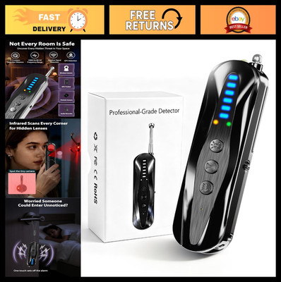 Hidden Camera Detector, Infrared Pin-Hole Finder, Wireless Spy Alarm & Bug Track