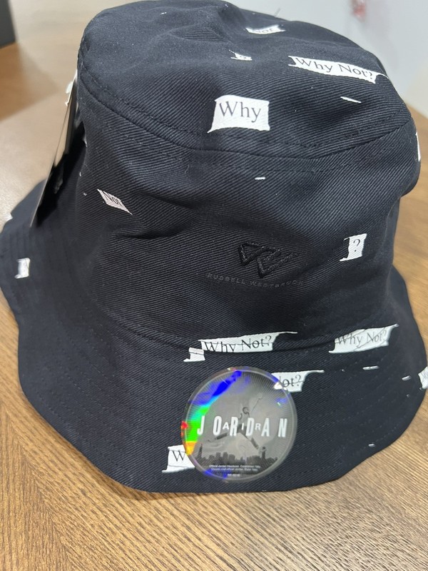 Nike Jordan Jumpman Hat Black Russel Westbrook WHY NOT BUCKET HAT S/M NEW