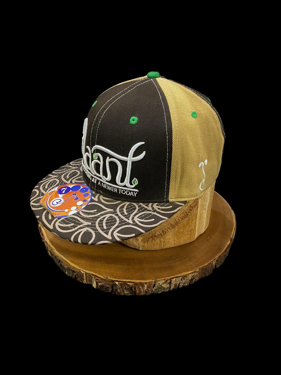 Grassroots California Cap 7 Fitted Hat Plaant Brown Mustard 420 Limit Edit NWT