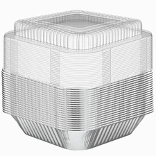 WANBAO 20 Pack Foil Pans with Plastic Lids 8 X 8 Inch Disposable Aluminum Tin...