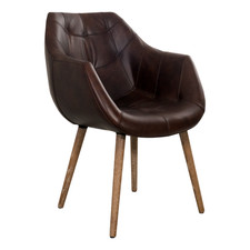 Schalensessel Chuck Vintage-Leder Vintage-Cigar