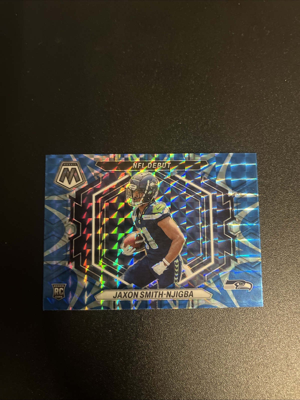 2023 Panini Mosaic - Jaxon Smith-Njigba #ND-12 Reactive Blue Mosaic Prizm (RC)