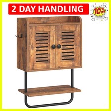 Bathroom Wall Cabinet, Double Doors Medicine Cabinet with Towel Bar, Adjustab...