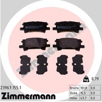 Bremsbelagsatz Scheibenbremse Zimmermann 23967.155.1 FüR RX Lexus 23967 300 350