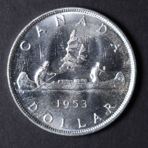 1953 SF - UNCIRCULATED - Canada 1 SILVER dollar  - LOW COMBINED SHIP - C100-120