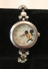 Women's Disney Mickey Mouse Mother of Pearl Rhinestones Bracelet Watch