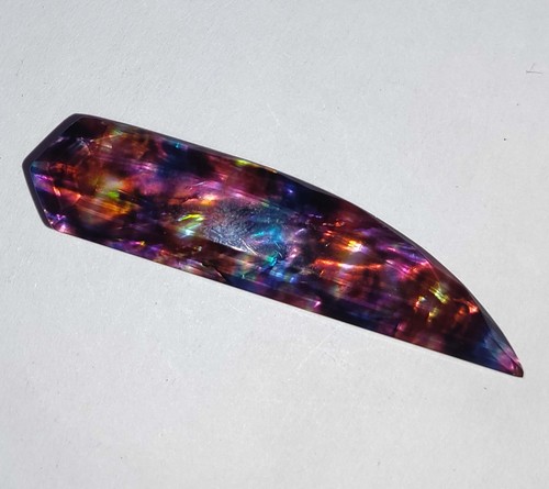 45.30 Ct Natural Ammolite Fancy Opal-Like Organic Doublet Rare Loose Gemstone - Picture 7 of 10