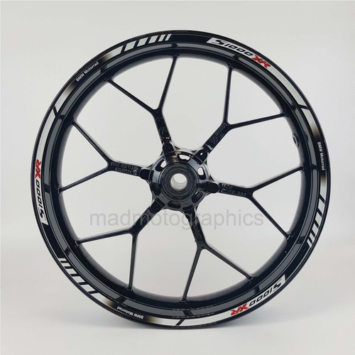 BMW S1000XR Motorrad Felgen Rand aufkleber rim stickers s1000 XR weiß - Bild 3 von 4