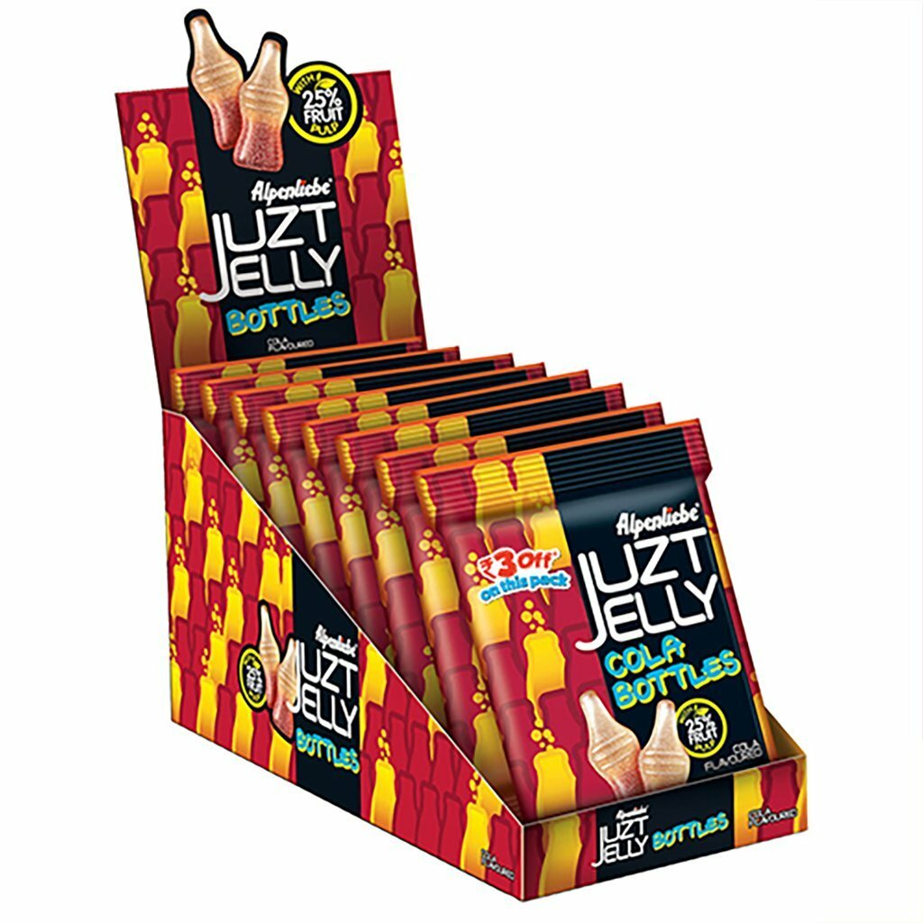 Alpenliebe Juzt Jelly Cola Sabor Botellas Bolsa, 582.4 G (Paquete De 8)