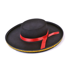 Espagnol Feutre Chapeau Matador Zorro Mousquetaire Déguisement Adultes Accessory