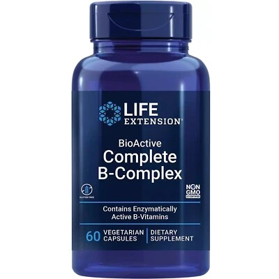 Life Extension BioActive Complete Vitamin B-Complex 60 Capsule - Expiry Jun 2027