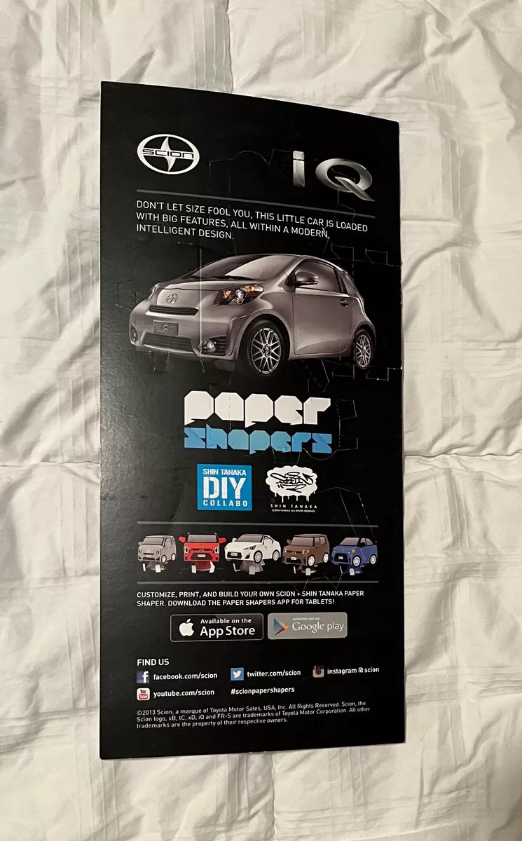 Scion IQ Paper Shaper – Shin Tanaka DIY Collabo – Paper Toy – Silver