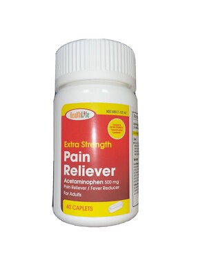 HealthLife extra Strength Pain Reliever - Acetaminophen 500mg / 40 Caplets