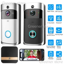 Wireless Video Doorbell with Chime Ringer Night Vision Motion Detect Wifi 2.4G