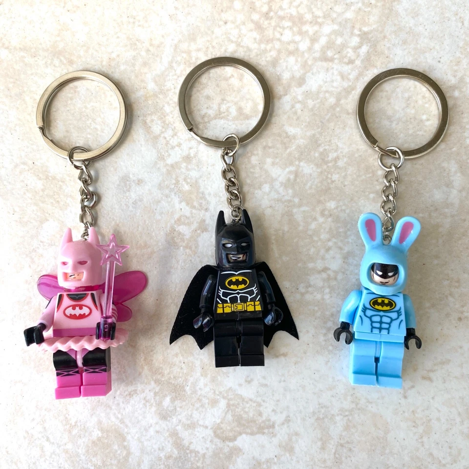 Super Hero 3D Keychain, Fairy Bunny Bat Man Figure Keyring, Cute Character Gifts - Image 2 of 4