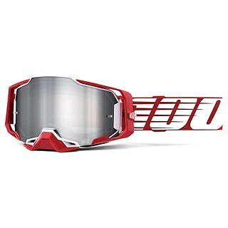 100% Armega Goggles Oversized Deep Red Flash Silver Lens | eBay Australia