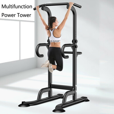 Power Tower Dip Station Adjustable Pull Up Bar Strength Training Exercise Home Q Power Tower Dip Station Adjustable Pull Up Bar Strength Training Exercise Home Q