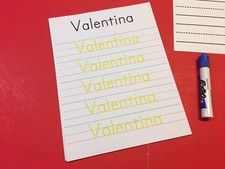 CUSTOM Names Handwriting Kit - PERSONALIZED FOR YOU CHILD - 25 Sheets