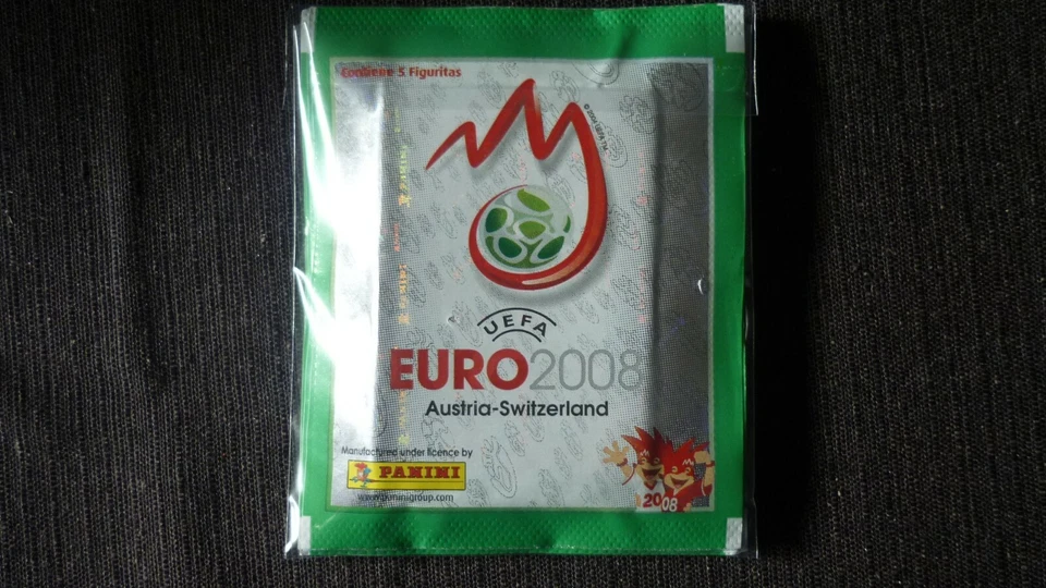 PANINI POCHETTE PACKET EURO 2008 GREEN BRIGHT VERSION VERTE AM SUD