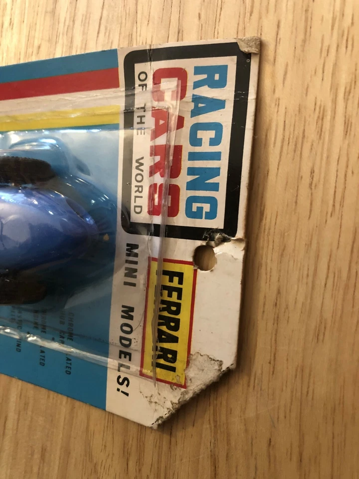 Винтажная пластиковая игрушка Ferrari Гонконг запечатанный - гоночные автомобили мира - редкая!! - Изображение 3 из 4