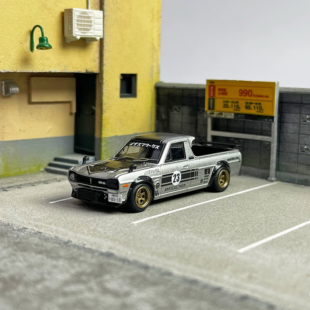 INNO 1/64 Scale Nissan SUNNY HAKOTORA Pickup Silver Diecast