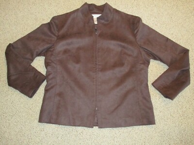 PREOWNED Womens COLDWATER CREEK BROWN LIGHT JACKET Size PM PETITE MEDIUM