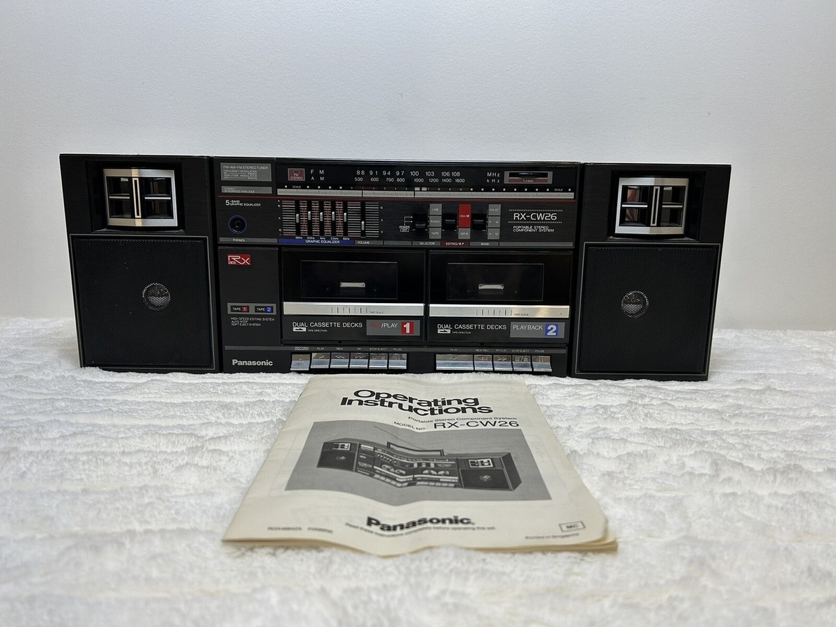 PARTS VINTAGE PANASONIC RX-CW26 AM/FM RADIO CASSETTE BOOMBOX PARTS VINTAGE PANASONIC RX-CW26 AM/FM RADIO CASSETTE BOOMBOX