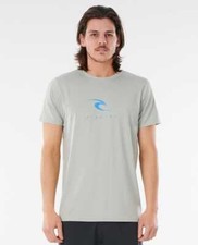 New Rip Curl Men's Icons Short Sleeve UV Tee Lt Gray UPF 50 Size S, L