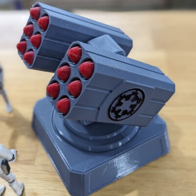 CUSTOM MISSILE TURRET Imperial version for 3.75 inch (1:18 scale) Figure Diorama
