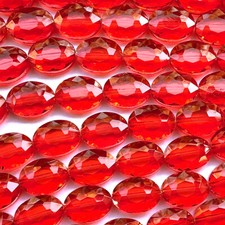 Maraschino Red Crystal 16x12mm Oval Chinese Crystal Glass Beads Q10 per Pkg