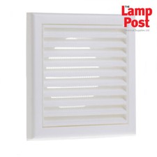 100mm 4 Inch Extractor Fan External Wall Grill Grille - WHITE FIXED