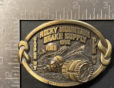 Rocky Mountain Brake Supply 1992 Pewter Belt Buckle Casper WY Elko NV Siskiyou